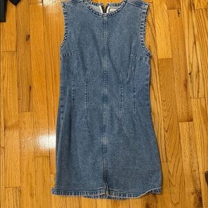 a&f Sleeveless Denim Shift Dress - Classic Blue